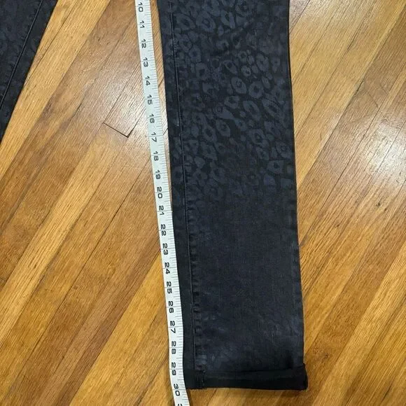 DKNY Black Subtle Leopard Print Skinny Jeans - Picture 10 of 12